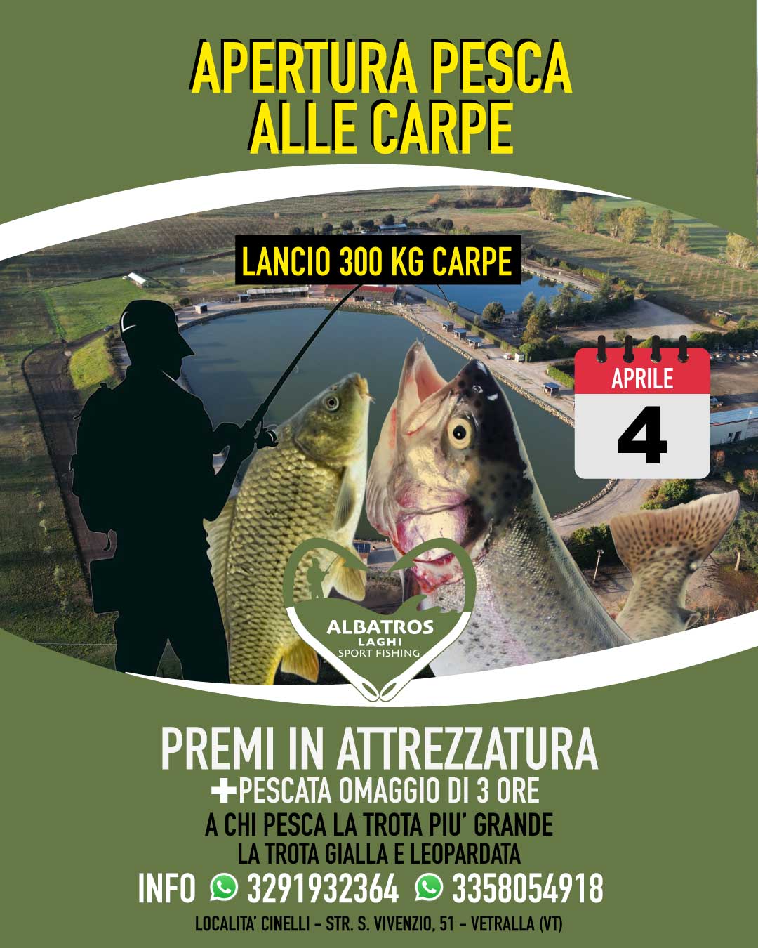 Laghi Albatros - apertura pesca alle carpe