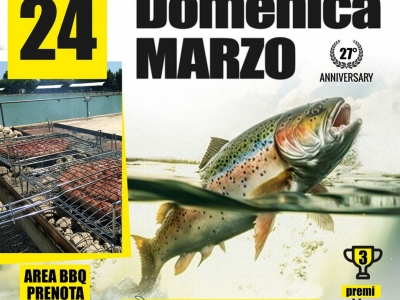LANCIO DI 400 KG DI TROTE  Domenica 24 Marzo si pesca dalle ore 07:00 