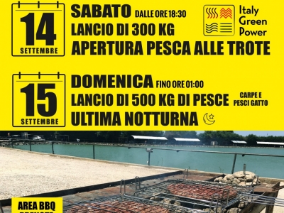 WEEK END di Pesca Sportiva ai Laghi Albatros! LANCIO di 8 QUINTALI di PESCE 