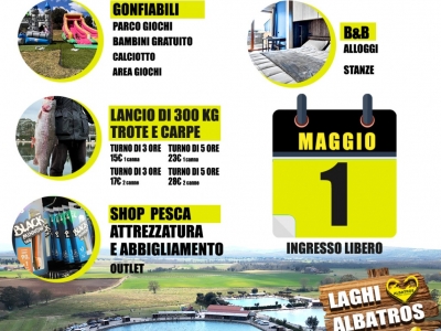 1° MAGGIO AI LAGHI ALBATROS Festeggia la giornata dei lavoratori 