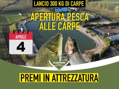 Apertura Pesca alle Carpe 2026: Grande Evento ai Laghi di Albatros